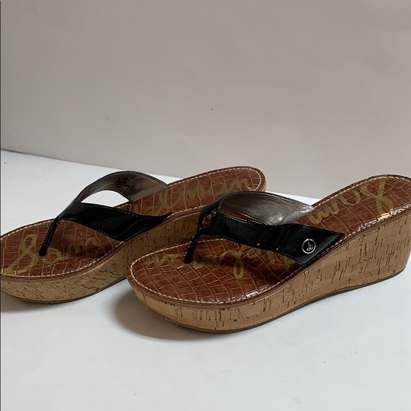 π Sam Edelman Wedge Black Sandals.π€ - Picture 5 of 7